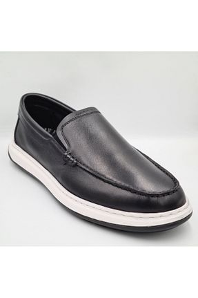 کفش کژوال مشکی مردانه چرم خالص LBR - کد 937385748