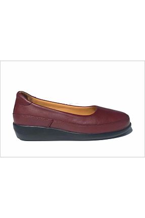 کفش کژوال زرشکی زنانه چرم خالص Dr.Soft - کد 783789950