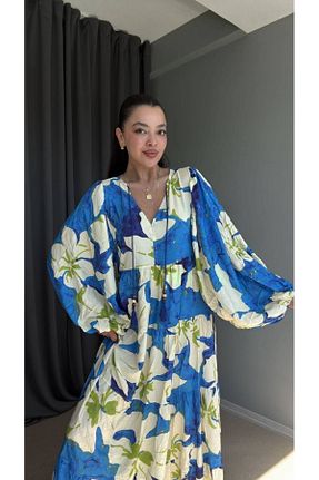 لباس آبی زنانه بافتنی Butik - کد 937404609