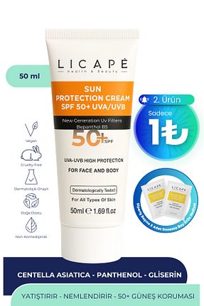 کرم ضد آفتاب صورت SPF 50 + Licape - کد 112717146