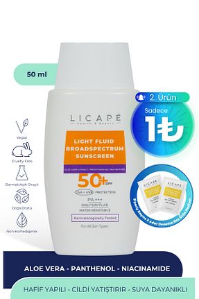 کرم ضد آفتاب صورت SPF 50 + Licape - کد 807678234