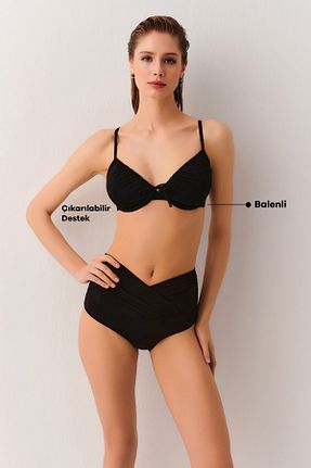 بالاتنه بیکینی مشکی زنانه ساده Suwen - کد 920751592