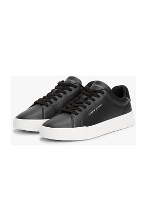 کفش اسنیکر مشکی مردانه چرم اصل Tommy Hilfiger - کد 929698008