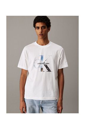 تیشرت سفید مردانه رگولار Calvin Klein - کد 922282769
