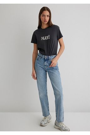 تیشرت طوسی زنانه یقه دوچرخه Mavi - کد 799404827