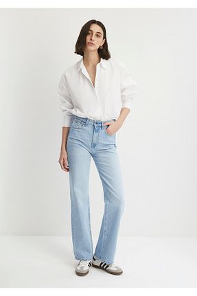 شلوار جین متالیک زنانه پاچه ساده Mavi - کد 816102376