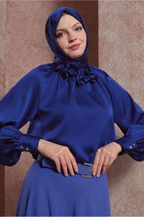 شال سرمه ای زنانه پلی استر Alvina - کد 827963048