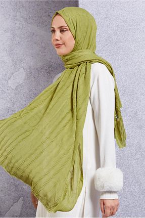 شال سبز زنانه پنبه ای Alvina - کد 872051191