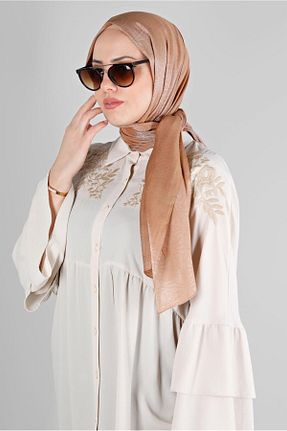 شال قهوه ای زنانه پلی استر Alvina - کد 805971883