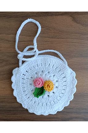 کیف پستچی سفید بچه گانه پارچه ای NGA