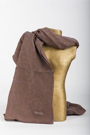 شال قهوه ای زنانه ویسکون Invee - کد 884705476