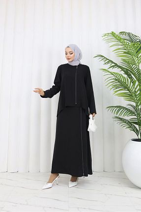 ست بالاتنه و پائین تنه مشکی زنانه بافتنی Pieef - کد 934994122