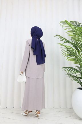 ست بالاتنه و پائین تنه طوسی زنانه بافتنی Pieef - کد 934994120
