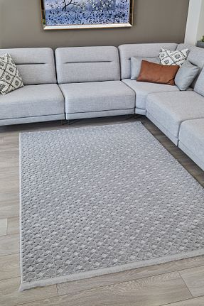 فرش طوسی آنتی آلرژی Viviana Home - کد 848862090