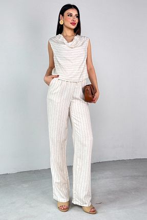 ست بالاتنه و پائین تنه بژ زنانه رگولار Cappmoda - کد 935115061