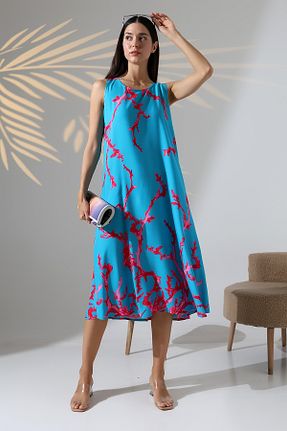لباس آبی زنانه بافتنی LİKAPA - کد 935063785