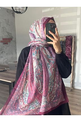 شال صورتی زنانه پنبه پلی استر Merwiss - کد 935057212