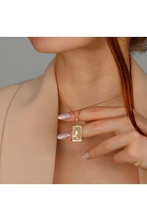 گردنبند نقره زرد زنانه 925 عیار ALTINTEMAS - کد 935062808
