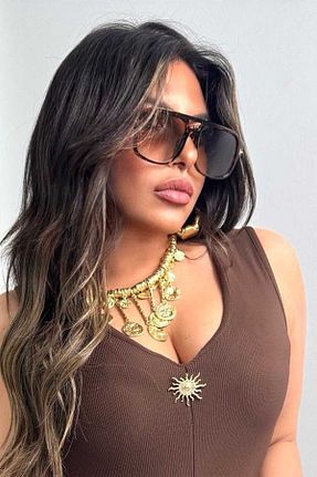 عینک آفتابی قهوه ای زنانه فلزی BYP Atelier - کد 935130721