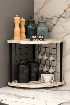 قفسه آشپزخانه سفید BARIN DESIGN - کد 917459499