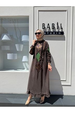 لباس حجاب قهوه ای زنانه رگولار MissWhence - کد 934405405