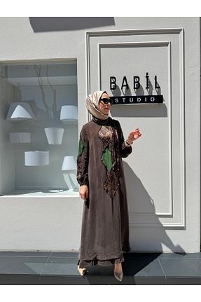 لباس حجاب قهوه ای زنانه رگولار MissWhence - کد 934405405
