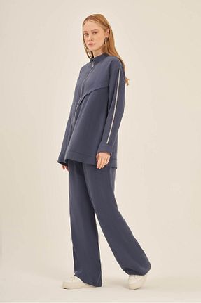 ست بالاتنه و پائین تنه سرمه ای زنانه بافتنی FTZ WOMEN - کد 935139745