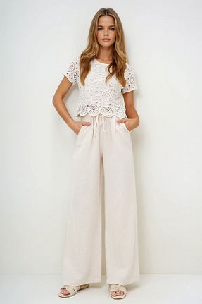 شلوار رنگی زنانه کتان VAGGON - کد 935133292