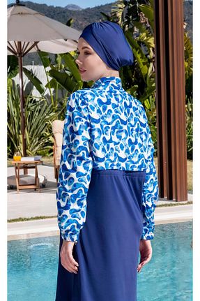 مایو حجاب سرمه ای زنانه پلی استر Mayom - کد 936172510
