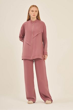 ست بالاتنه و پائین تنه صورتی زنانه بافتنی FTZ WOMEN - کد 935141057