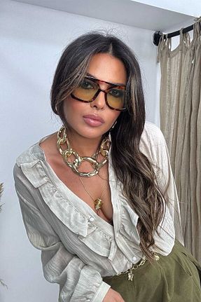 عینک آفتابی سبز زنانه پلاستیک BYP Atelier - کد 935130497