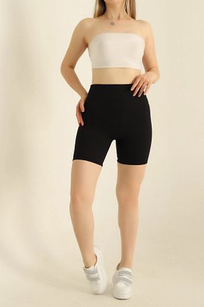 شلوارک و برمودا مشکی زنانه فاق بلند OKULCUBABA - کد 935156516