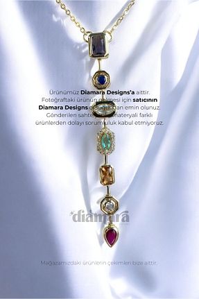 گردنبند استیل ( فولاد ) زرد زنانه استیل ضد زنگ Diamara Designs - کد 920000071