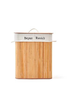 سبد لباس بژ بامبو Deco&Style - کد 935408926