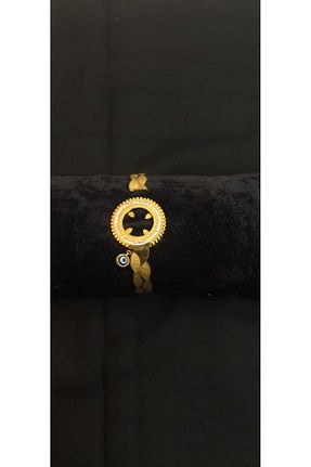 دستبند استیل (فولاد) زرد زنانه استیل ضد زنگ Zirconium - کد 936183278