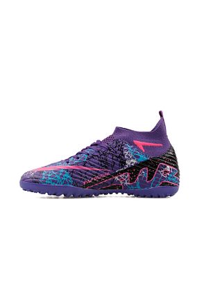 کفش فوتبال چمن مصنوعی بنفش مردانه Techsport - کد 936183328
