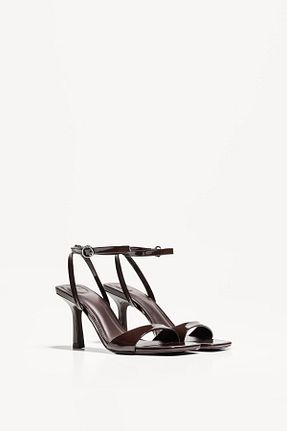 صندل قهوه ای زنانه پاشنه نازک Bershka - کد 935449513