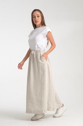 دامن رنگی زنانه کتان G-FOX - کد 935437468