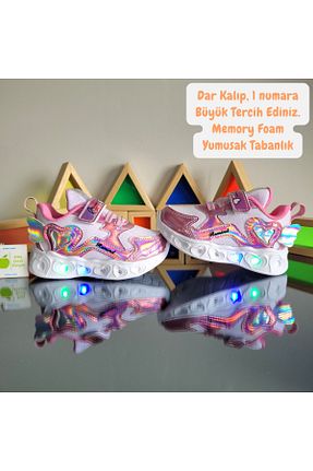 کفش اسنیکر صورتی بچه گانه چسبی elma bebe - کد 900623702