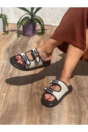 دمپائی مشکی زنانه حصیر SİBA SHOES - کد 923666090