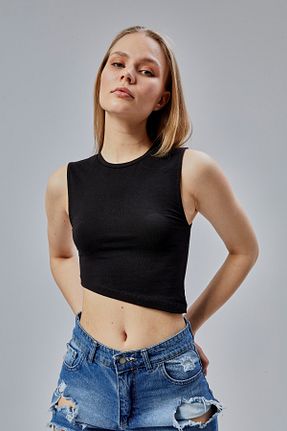 بلوز مشکی زنانه ساده Nineteen Brand - کد 935272598