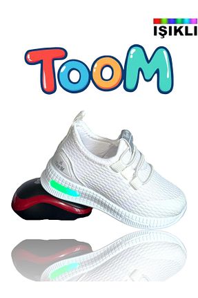 کفش اسنیکر سفید بچه گانه چسبی TOOM - کد 819121707