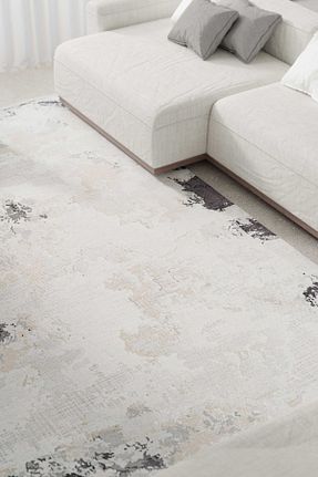 کناره طوسی فرش ماشینی Oriente Home - کد 935289957