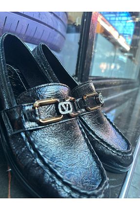 کفش لوفر مشکی زنانه چرم مصنوعی MİSS PARK MODA - کد 935298523