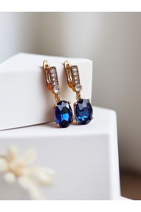 گوشواره جواهر آبی زیرکن FAYRA ACCESSORIES - کد 925115990