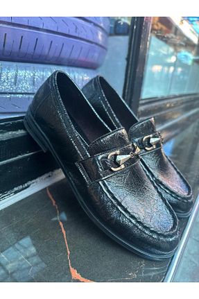کفش لوفر مشکی زنانه چرم مصنوعی MİSS PARK MODA - کد 935295054
