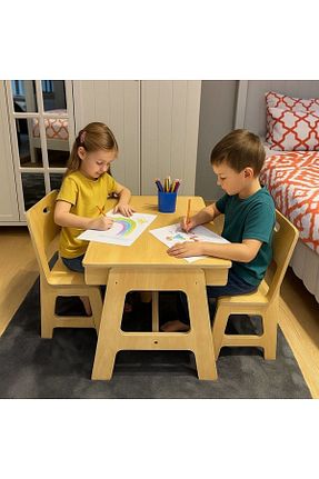 میز بازی و فعالیت قهوه ای چوب arionkids - کد 935274367