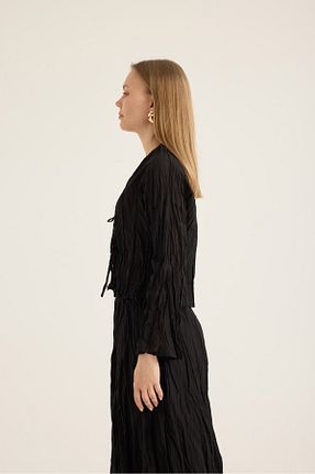 بلوز مشکی زنانه ساده SEVİLEN - کد 925829454