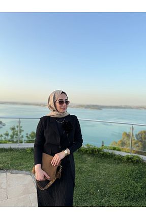 شال بژ زنانه پنبه ای Butik - کد 935324244