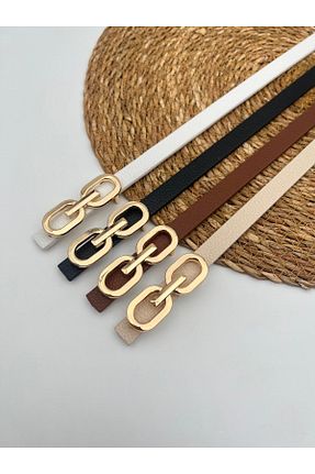 کمربند رنگی زنانه چرم مصنوعی Descoin - کد 935325638